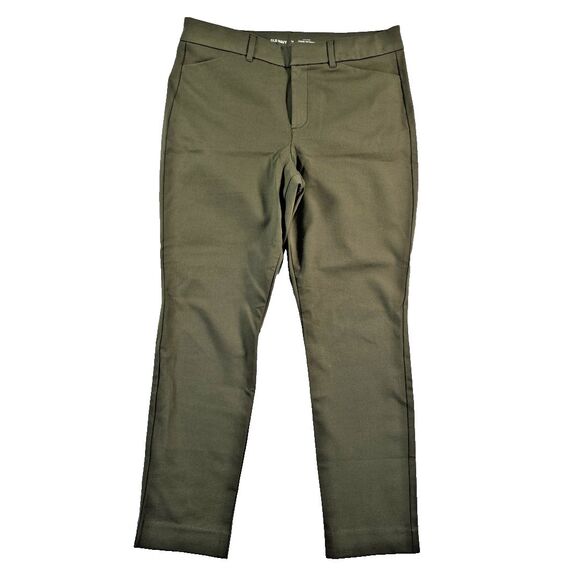 Old Navy High-Rise Pixie Skinny Secret Smooth Pockets Size 12 ankle Olive - Picture 1 of 11